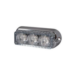 Durite 0-442-02 High Intensity 4 Blue LED Warning Light - Horizontal, Chrome Bezel (12 flash patterns) PN: 0-442-02